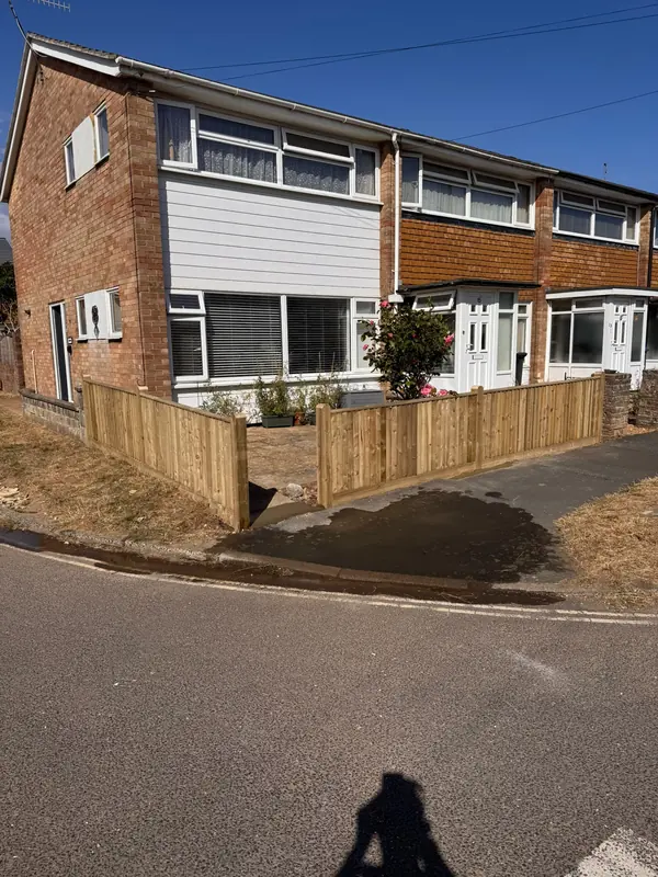 New timber fence around a front garden